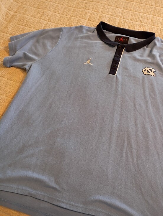 Jordan Other - Jordan Light Blue Polo with Navy Trim and Embroidered Logos